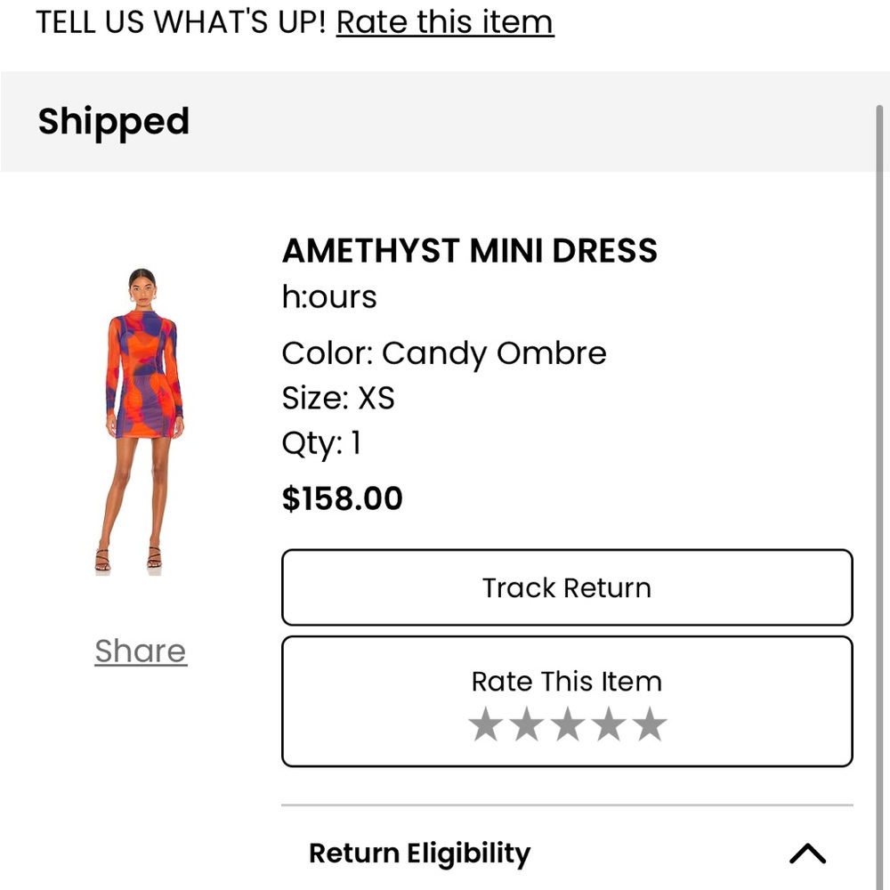 h:ours Amethyst Mini Dress - Red and Blue